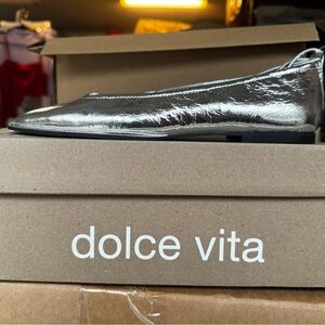 Dolce Vita Metallic Silver Flats